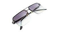 Unisex Medium Half Rim Rectangular Sunglasses