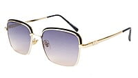 Unisex Small Square Sunglasses. Black & Golden Metal Frame Unisex Small Square Sunglasses. Black & Golden Metal Frame