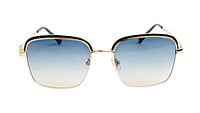 Unisex Small Square Sunglasses. Golden& Black Metal Frame