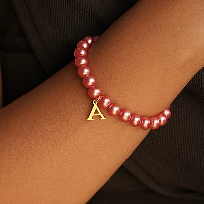 Personalised pearl bracelet