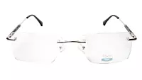 Soigné Unisex Medium Rectangular Rimless Spectacle Frame.Golden&Blue