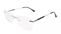 Soigné Unisex Medium Rectangular Rimless Spectacle Frame.Golden&Blue