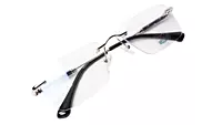 Soigné Unisex Medium Rectangular Rimless Spectacle Frame.Gold&Black