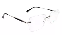 Soigné Unisex Medium Rectangular Rimless Spectacle Frame.Golden&Black