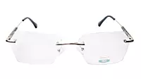 Soigné Unisex Medium Rectangular Rimless Spectacle Frame.Gold&Black Color