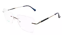Soigné Unisex Medium Rectangular Rimless Spectacle Frame.Gold&Black Color