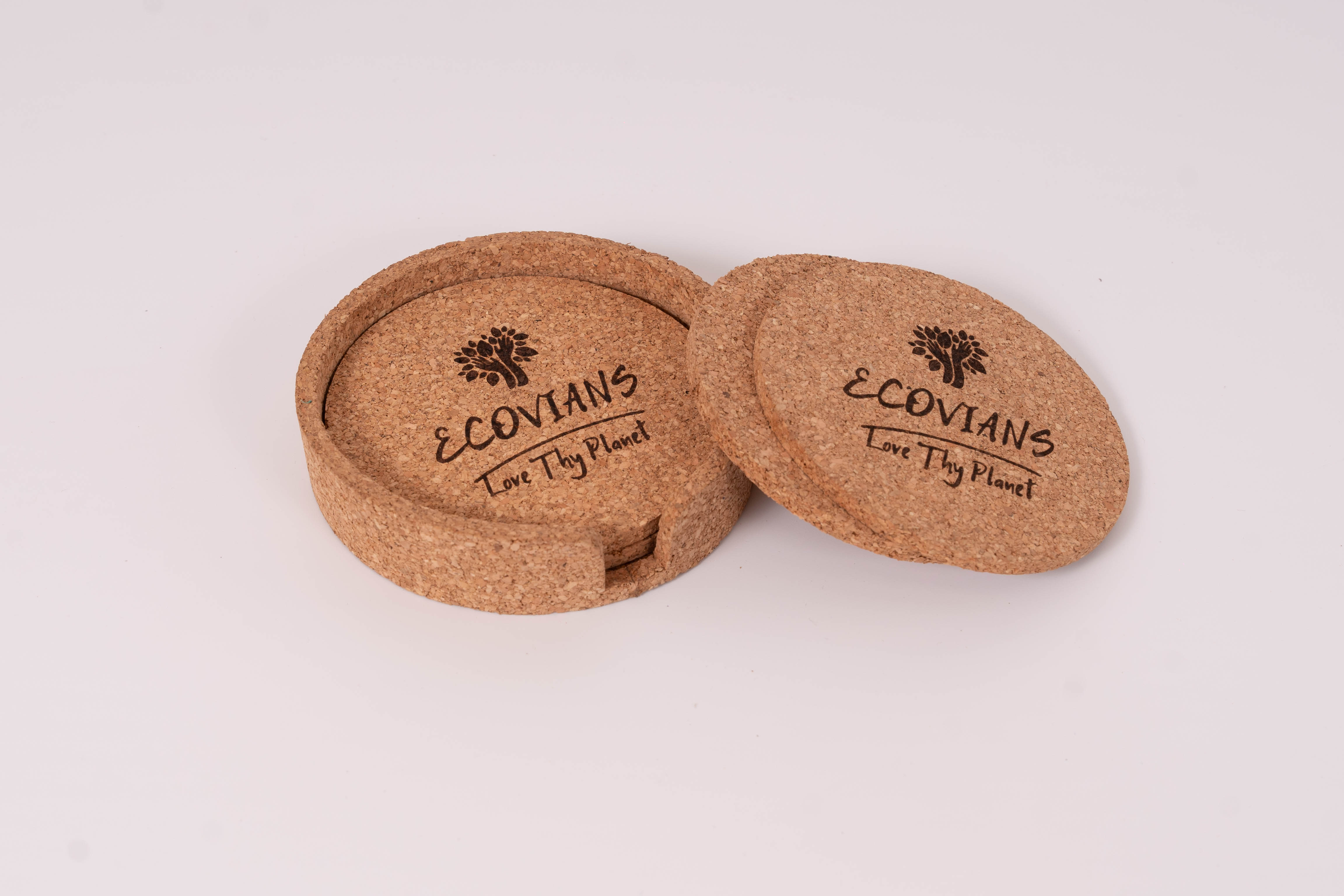 Cork Coaster Set of 4 with Case 100MM X 5MM Cork Coaster Set of 4 with Case 100MM X 5MM