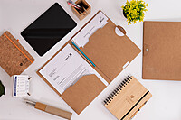 Brown bamboo Diary (notebook) with bamboo pen