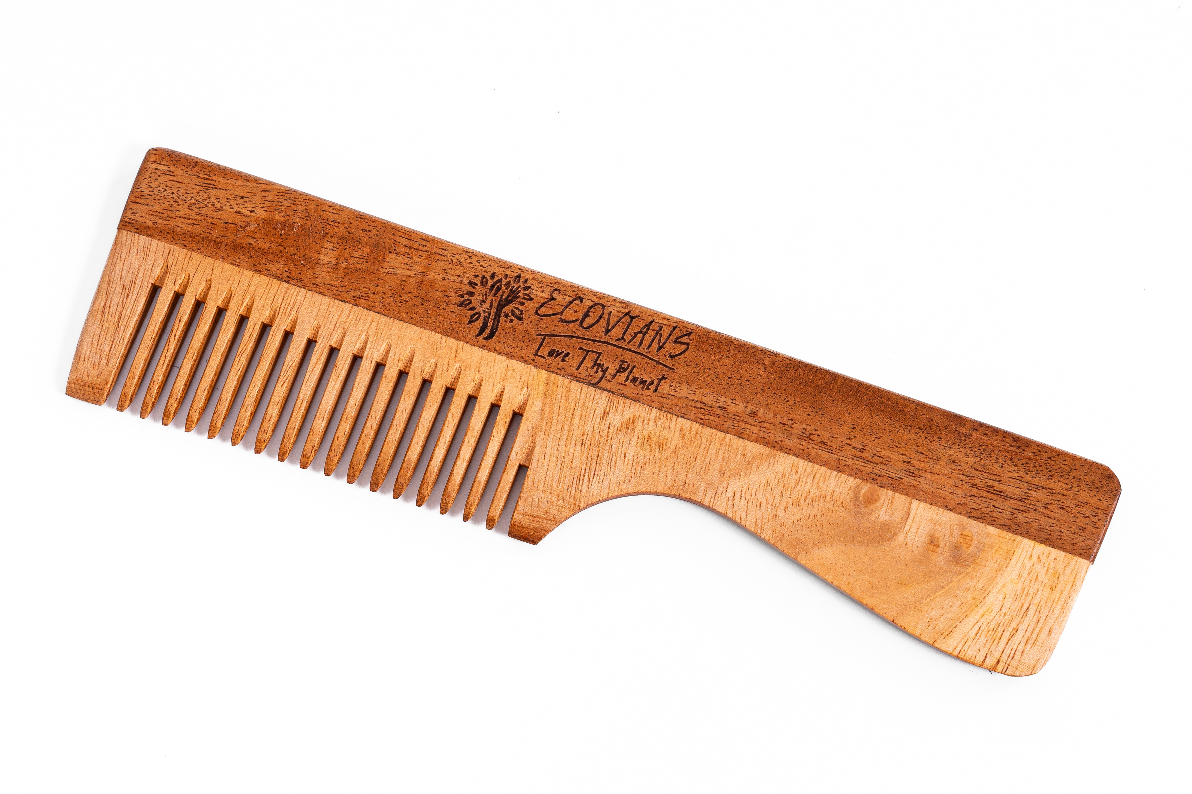 Neem Handle Comb | Eco-Friendly, Anti-Static, Natural Hair Care ||, Natural Neem Wood