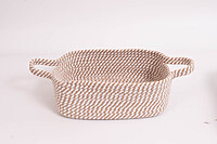Cotton Rectangular Storage Basket,(grey / brown) Cute case for Closet, Packing, Wedding Packaging Organizer Box, (Natural) Cotton Rectangular Storage Basket,(grey / brown) Cute case for Closet, Packing, Wedding Packaging Organizer Box, (Natural)