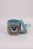 Cotton kids Storage Basket, Cute Penguin face, Organizer Box, Handwoven Eco-Friendly Storage Basket Bins with Lid Cotton kids Storage Basket, Cute Penguin face, Organizer Box, Handwoven Eco-Friendly Storage Basket Bins with Lid
