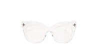 Soigné Female Oversized CatEye Spectacle Frame. Transparent Color with Golden Chain Soigné Female Oversized CatEye Spectacle Frame. Transparent Color with Golden Chain