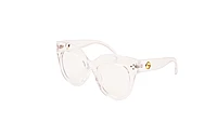 Soigné Female Oversized CatEye Spectacle Frame. Transparent Color