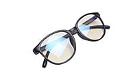 Soigné Unisex Large Round Spectacle Frame. Matte Black