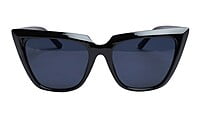 Soigné Female Oversized Cat Eye Sunglasses. Glossy Black Soigné Female Oversized Cat Eye Sunglasses. Glossy Black