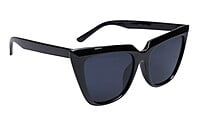 Soigné Female Oversized Cat Eye Sunglasses. Glossy Black Soigné Female Oversized Cat Eye Sunglasses. Glossy Black