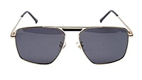 Soigné Unisex Medium Square Sunglasses.Golden Frame.Black Lens Soigné Unisex Medium Square Sunglasses.Golden Frame.Black Lens