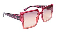Soigné Female Oversized Square Sunglasses.Red Rim Soigné Female Oversized Square Sunglasses.Red Rim