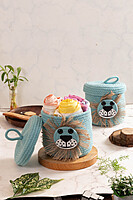 Cotton kids Storage Basket, Cute Penguin face, Organizer Box, Handwoven Eco-Friendly Storage Basket Bins with Lid Cotton kids Storage Basket, Cute Penguin face, Organizer Box, Handwoven Eco-Friendly Storage Basket Bins with Lid