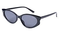 Soigné Female Large Cateye Sunglasses.Glossy Black Soigné Female Large Cateye Sunglasses.Glossy Black