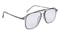 Soigné Unisex Large Aviator Spectacle Frame. See Through Grey Soigné Unisex Large Aviator Spectacle Frame. See Through Grey