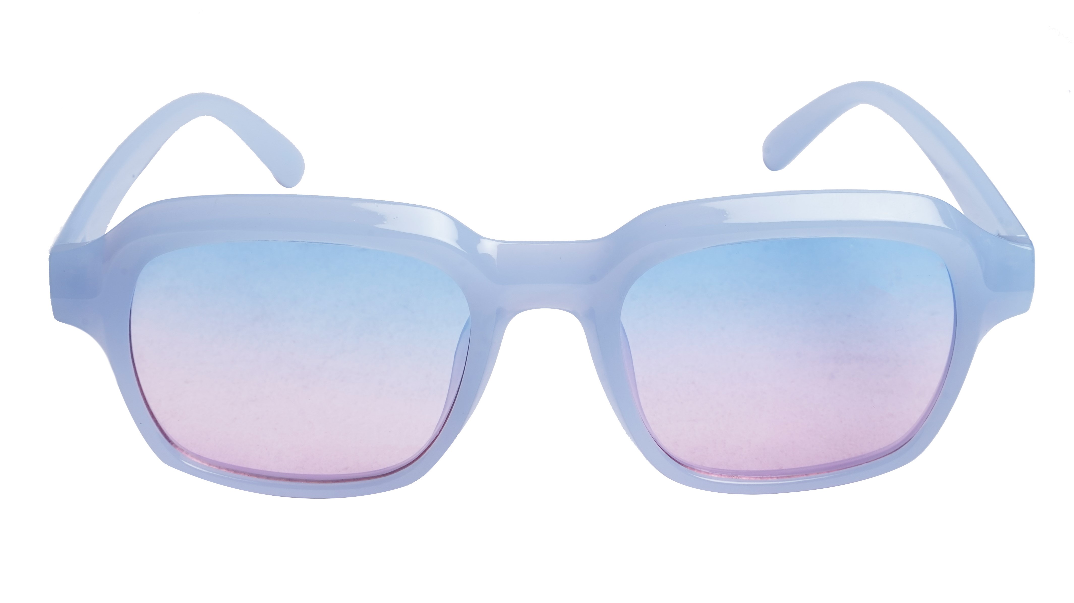 Soigné Female Large Square Sunglasses. Light Blue