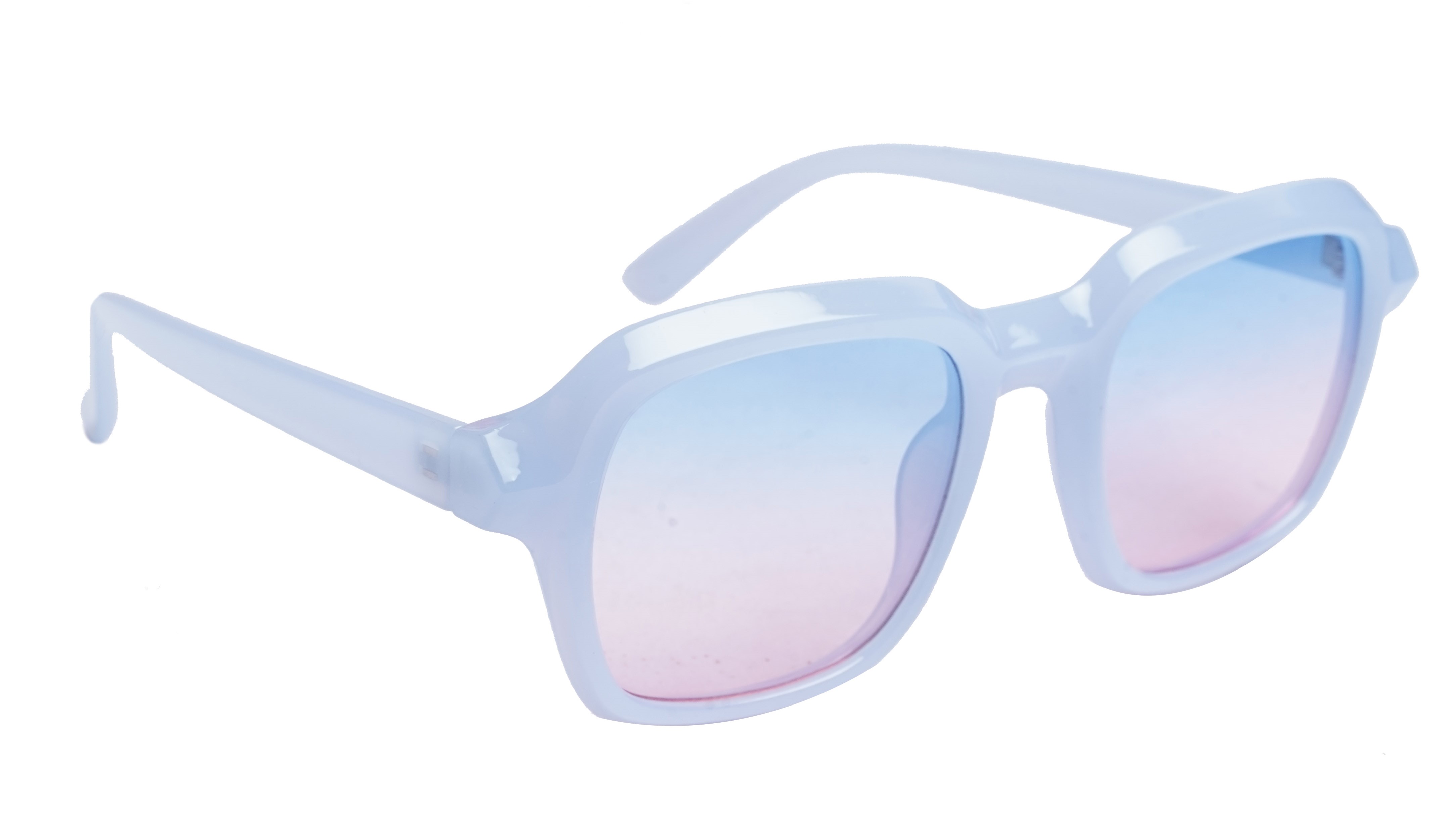 Soigné Female Large Square Sunglasses. Light Blue