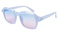 Soigné Female Large Square Sunglasses. Light Blue