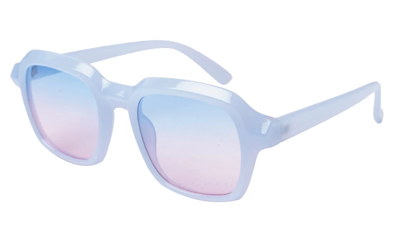 Soigné Female Large Square Sunglasses. Light Blue