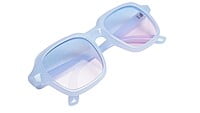 Soigné Female Large Square Sunglasses. Light Blue