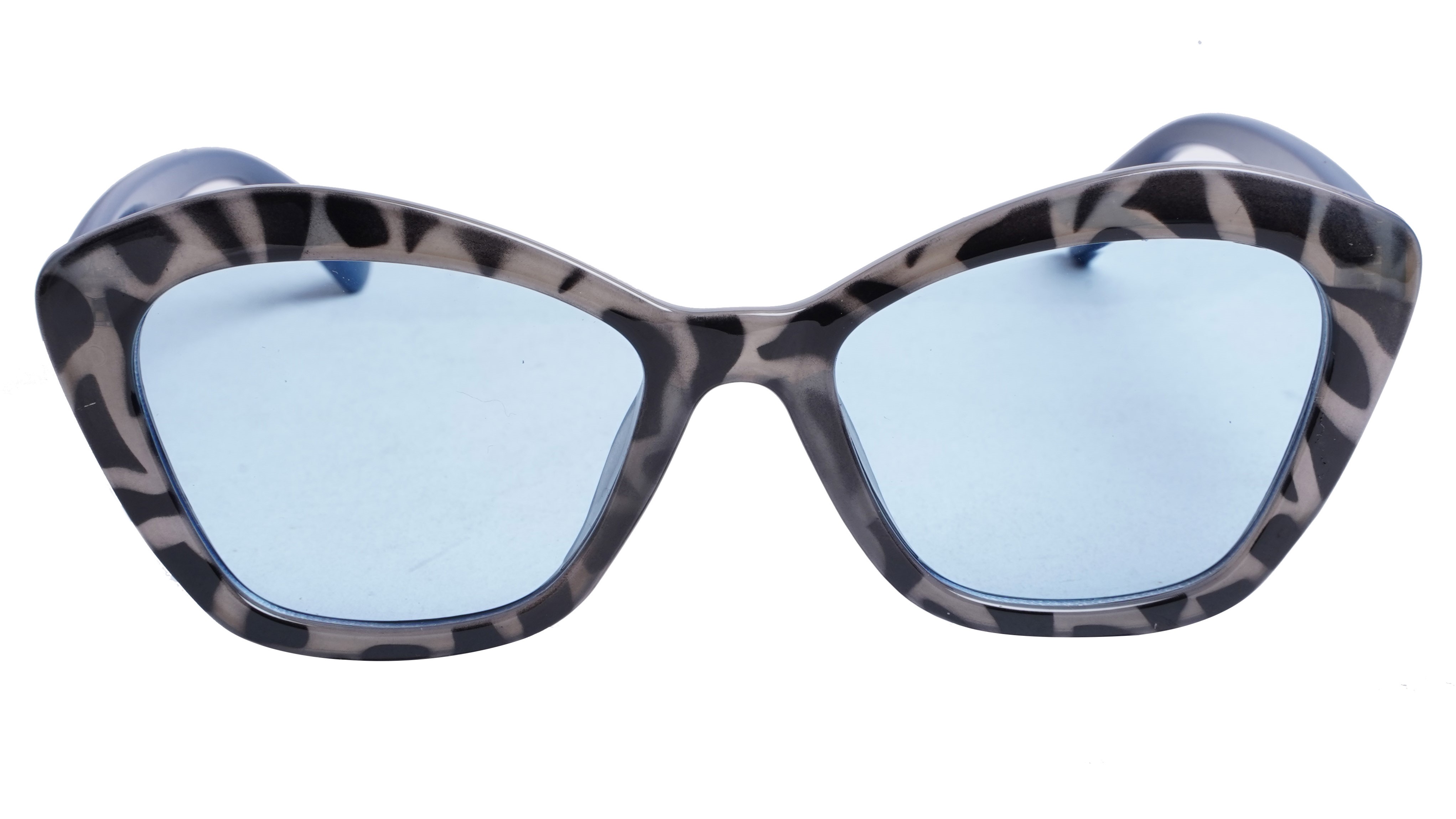 Soigné Female Oversized Cat Eye Sunglasses.Zebra Print