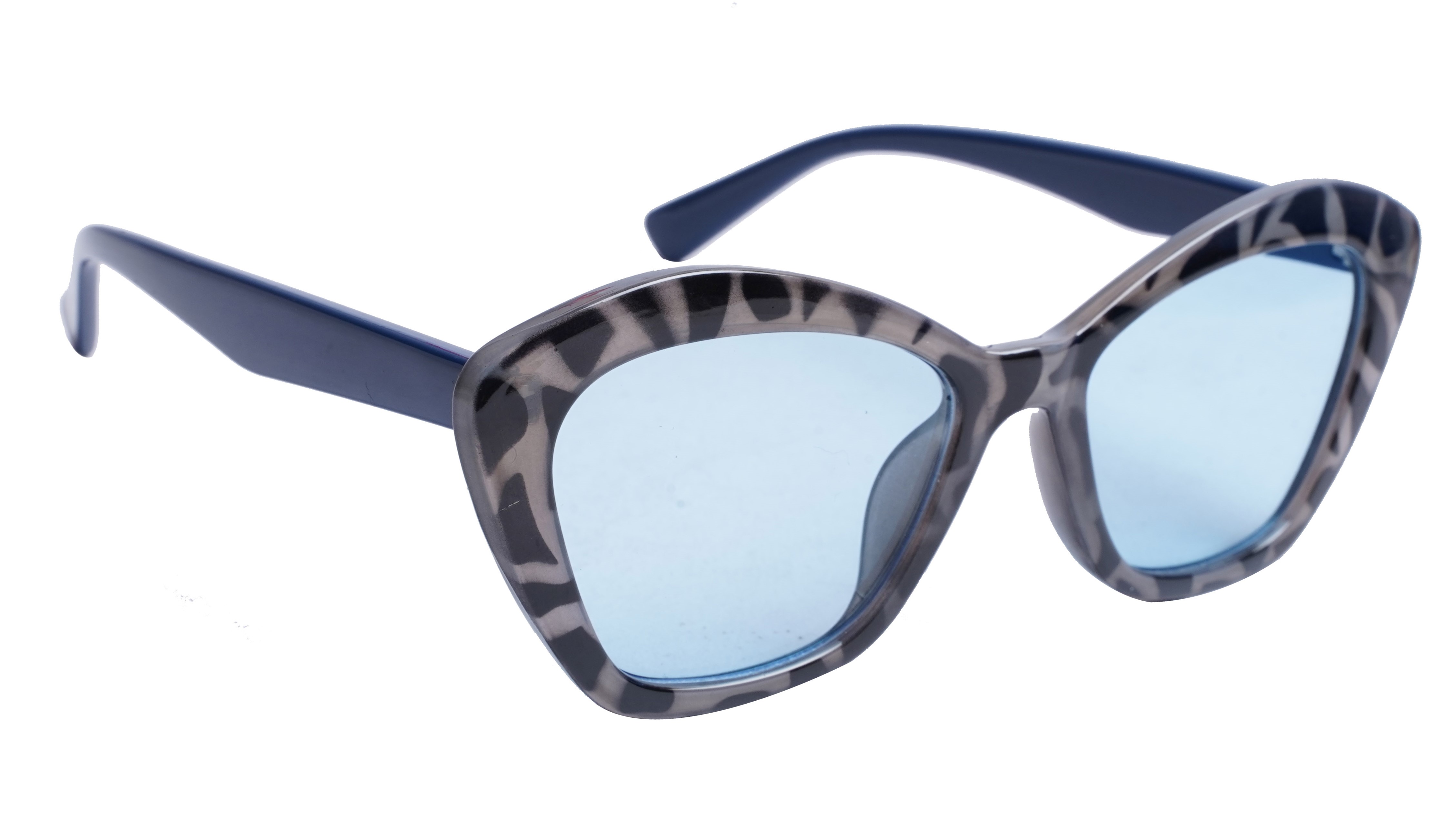 Soigné Female Oversized Cat Eye Sunglasses.Zebra Print