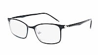Unisex Medium Rectangular Spectacle Frame. Black & Transparent Rim Unisex Medium Rectangular Spectacle Frame. Black & Transparent Rim