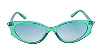 Soigné Female Large Cateye Sunglasses.See Through Green Frame with Black color Chain Soigné Female Large Cateye Sunglasses.See Through Green Frame with Black color Chain