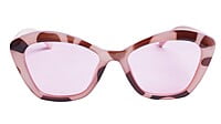 Soigné Female Oversized Cat Eye Sunglasses.Pink&Brown Rim Soigné Female Oversized Cat Eye Sunglasses.Pink&Brown Rim