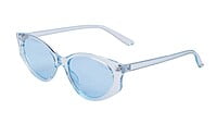 Soigné Female Large Cateye Sunglasses.See Through Blue Frame Soigné Female Large Cateye Sunglasses.See Through Blue Frame