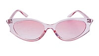 Soigné Female Large Cateye Sunglasses.See Through Pink Frame with Light blue String Soigné Female Large Cateye Sunglasses.See Through Pink Frame with Light blue String