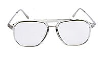 Soigné Unisex Large Aviator Spectacle.See Through Grey Rim