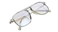 Soigné Unisex Large Aviator Spectacle.See Through Grey Rim