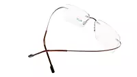 Soigné Unisex Rectangular Rimless Flexible Medium Spectacle Frame.Brown