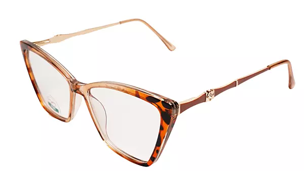 Soigné Female Large Cat Eye Spectacle Frame.Leopard Print