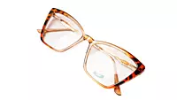 Soigné Female Large Cat Eye Spectacle Frame.Leopard Print