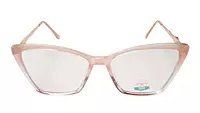 Soigné Female Large Cat Eye Spectacle Frame.Clear Pink
