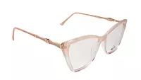 Soigné Female Large Cat Eye Spectacle Frame.Clear Pink