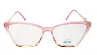 Soigné Female Large Cat Eye Spectacle Frame.Clear Pink Color