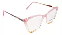 Soigné Female Large Cat Eye Spectacle Frame.Clear Pink Color