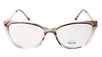 Soigné Female Large Cat Eye Spectacle Frame.Light Brown&Clear