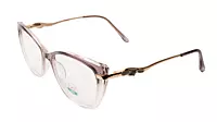 Soigné Female Large Cat Eye Spectacle Frame.Light Brown&Clear