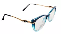 Soigné Female Large Cat Eye Spectacle Frame.Green&Clear