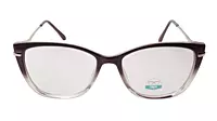 Soigné Female Large Cat Eye Spectacle Frame.Brown&Clear